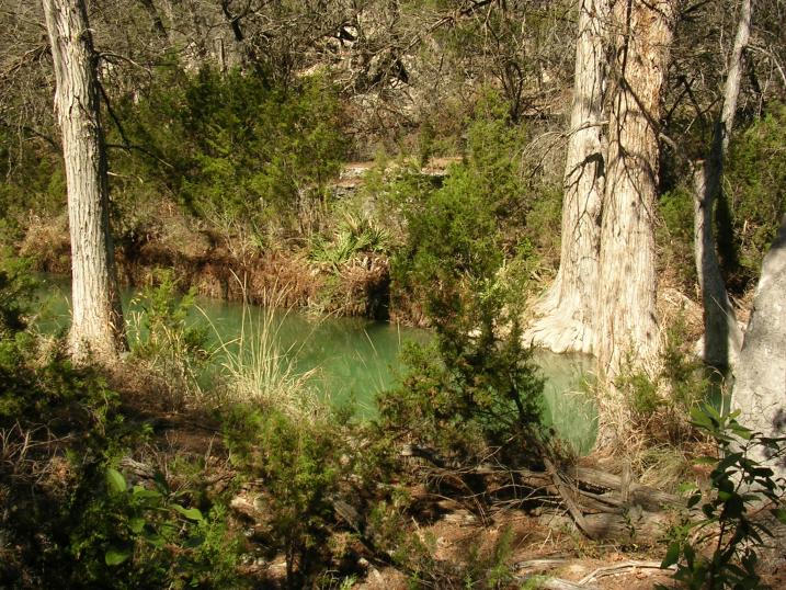 A beautiful spot by the path to the Perdenales