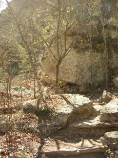 Rocky Path Leading along the stream