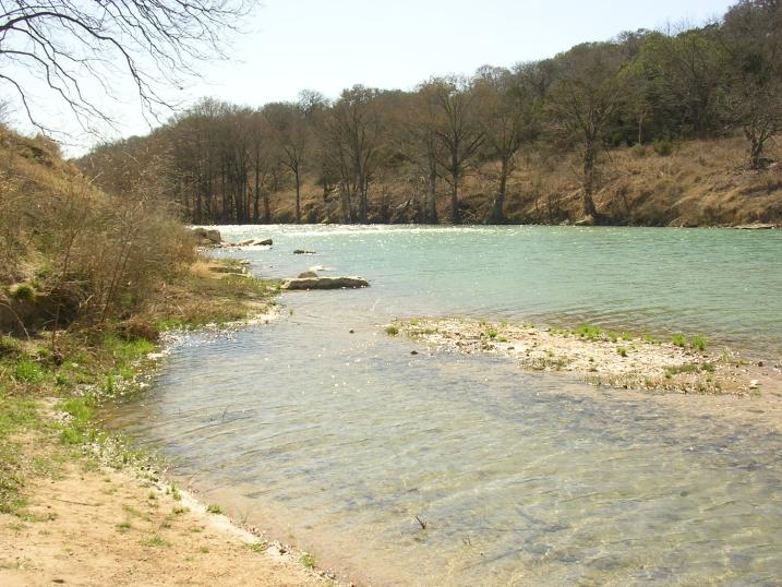 The crystal clear waters of the Perdenales River