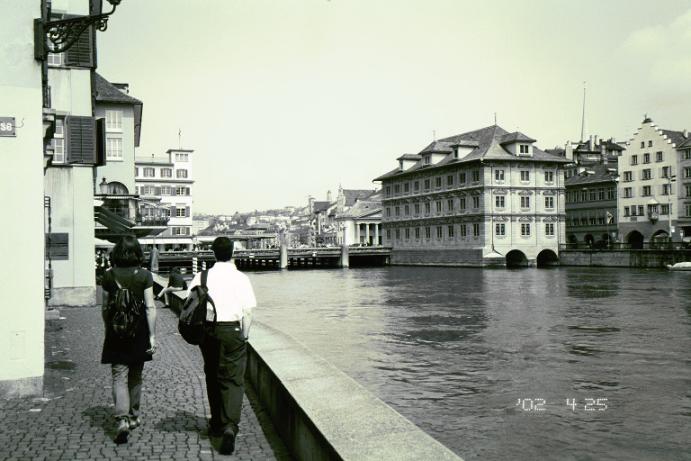 Isabel and Anton Walking in Zurich